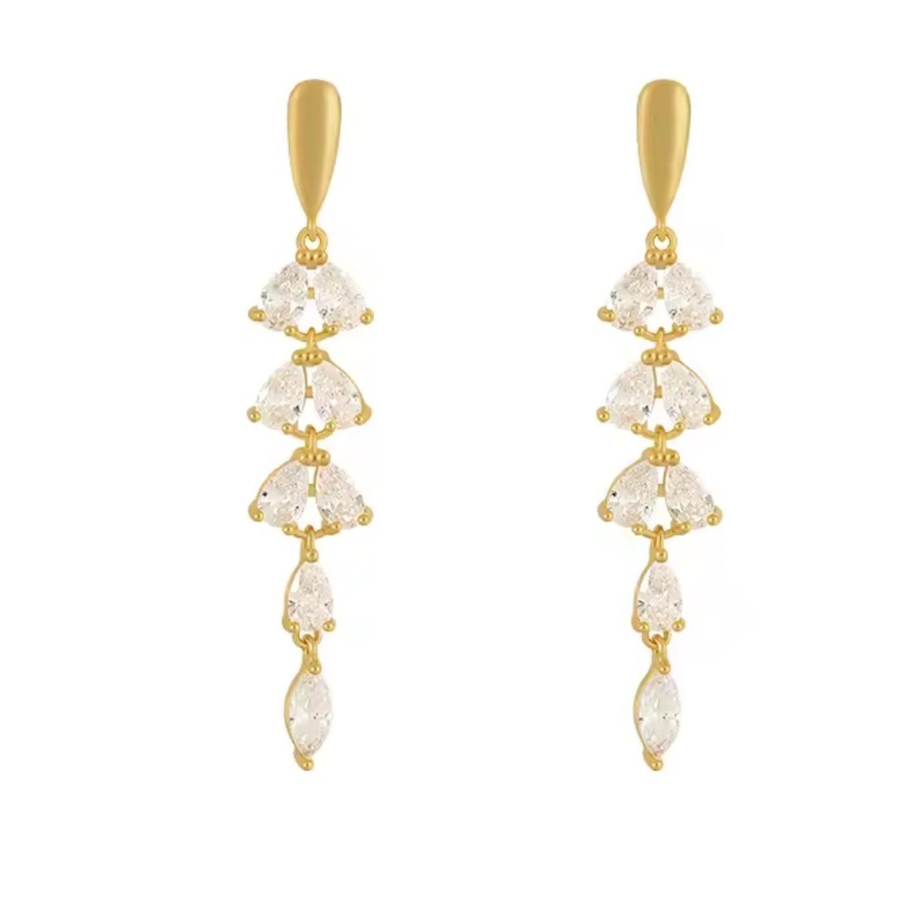 Nordstrom Gold and Silver Cascading Earrings